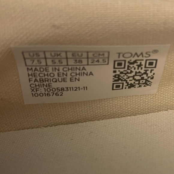 TOM‘S PARKER SLIP ON WOMEN’S BEIGE SNEAKERS CASUAL SHOES SIZE 7.5 - Picture 8 of 8